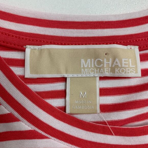 Michael Kors Tank Top Womens M Medium Watermelon Striped Sleeveless Crew Neck - Picture 8 of 12